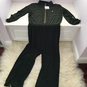 Anne Klein Long Sleeve Jumpsuit